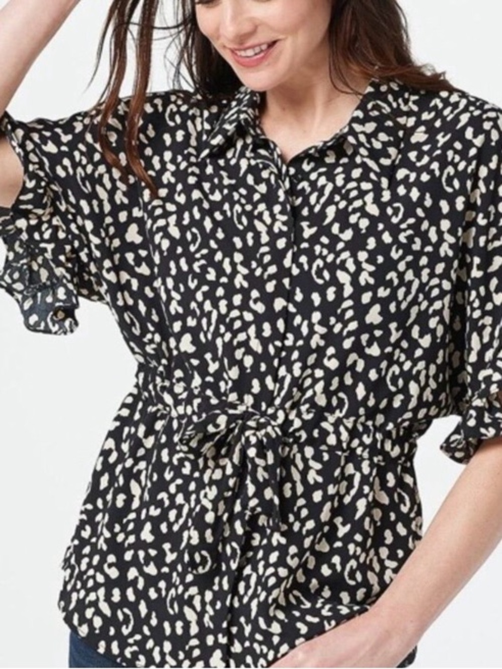Bishop + Young Animal Print Blouse Top